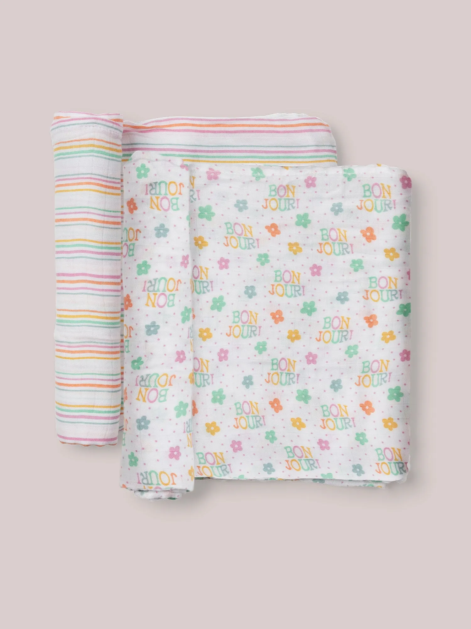 2-Pack Square Swaddle Blanket Set - Bonjour Bébé