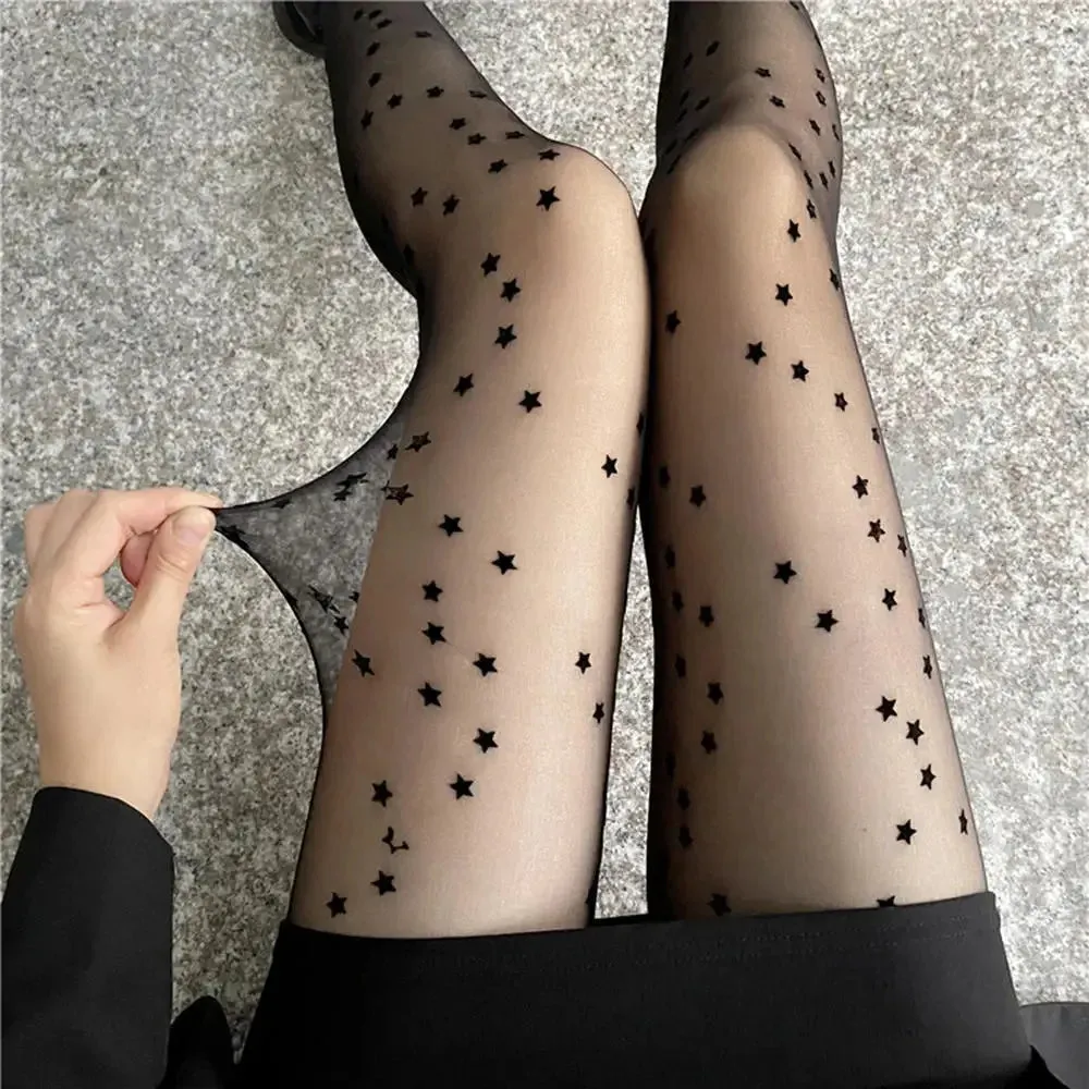 2022 New Fashion Women Spring Summer Sexy Tights With Letter Pattern Constellation Printed Pantyhose Mesh With Stockings