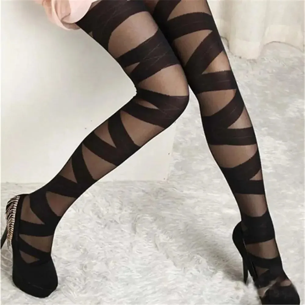 2022 New Fashion Women Spring Summer Sexy Tights With Letter Pattern Constellation Printed Pantyhose Mesh With Stockings