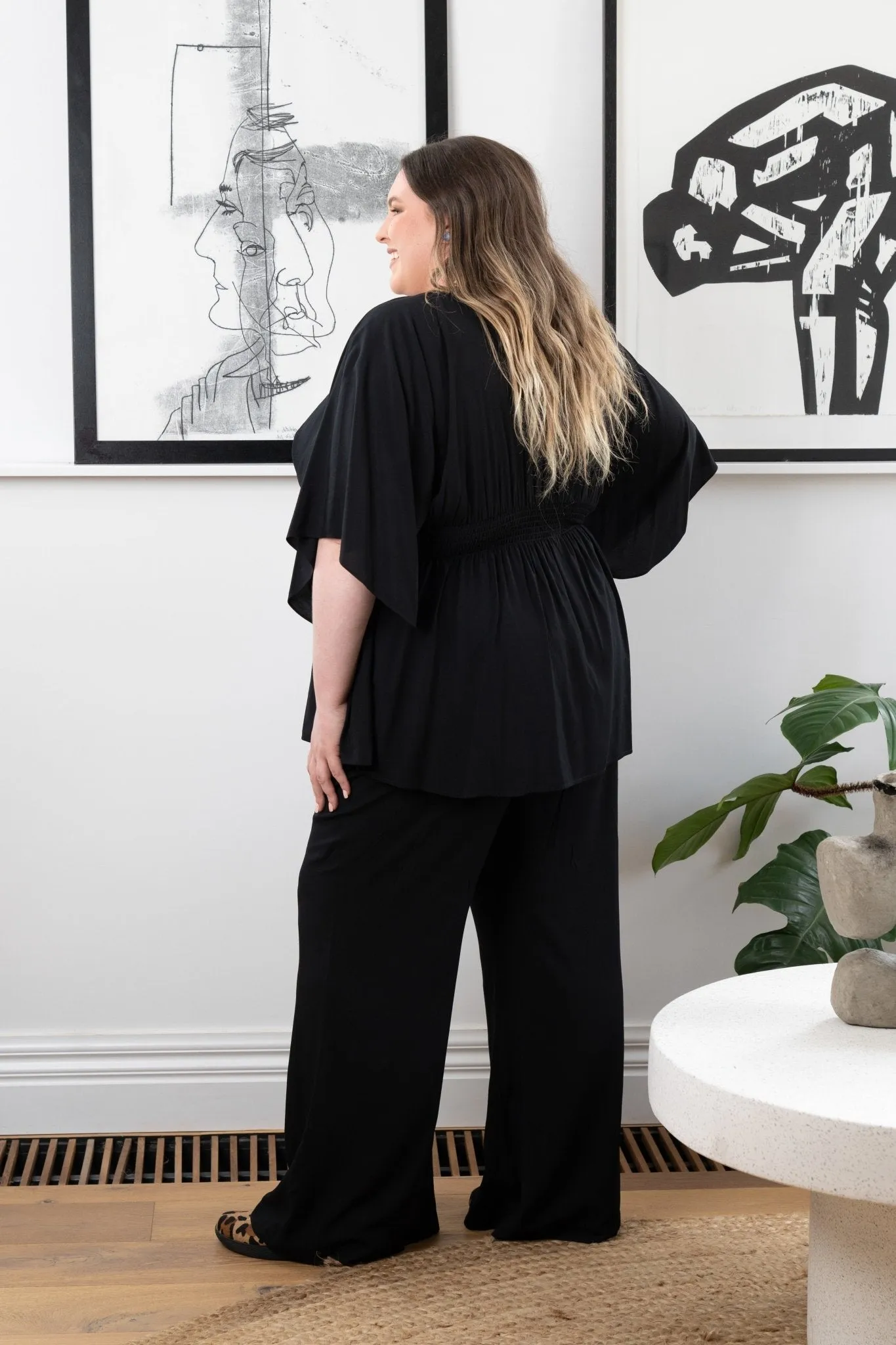 'ADORE' Palazzo Pant - Black