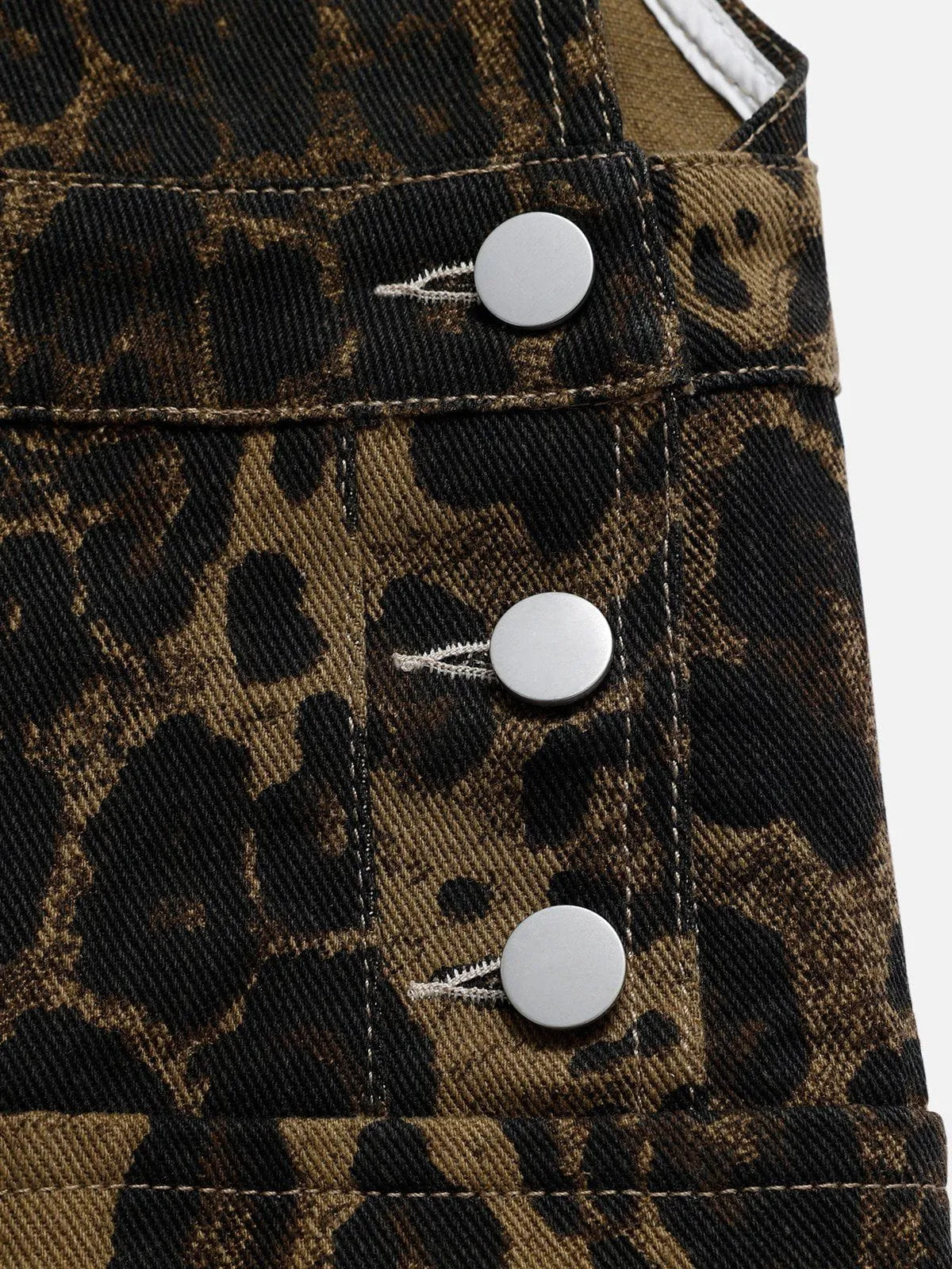 Aelfric Eden Leopard Print Overall Shorts