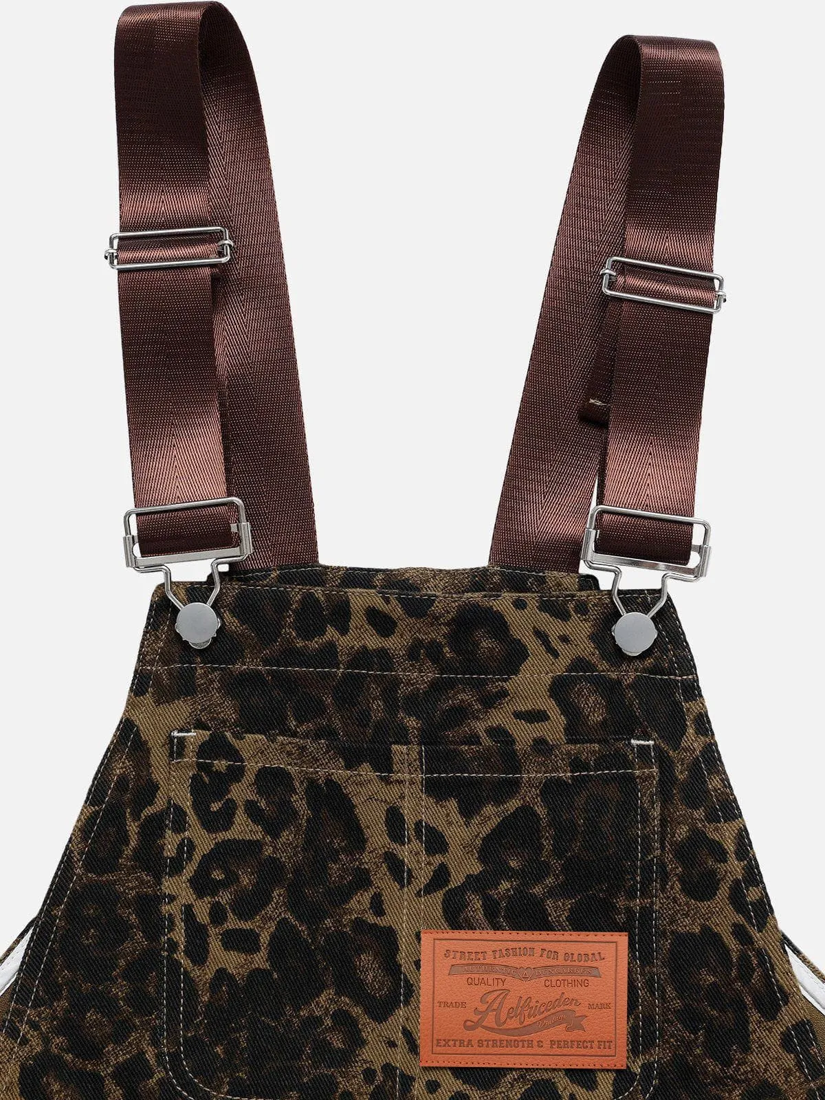 Aelfric Eden Leopard Print Overall Shorts