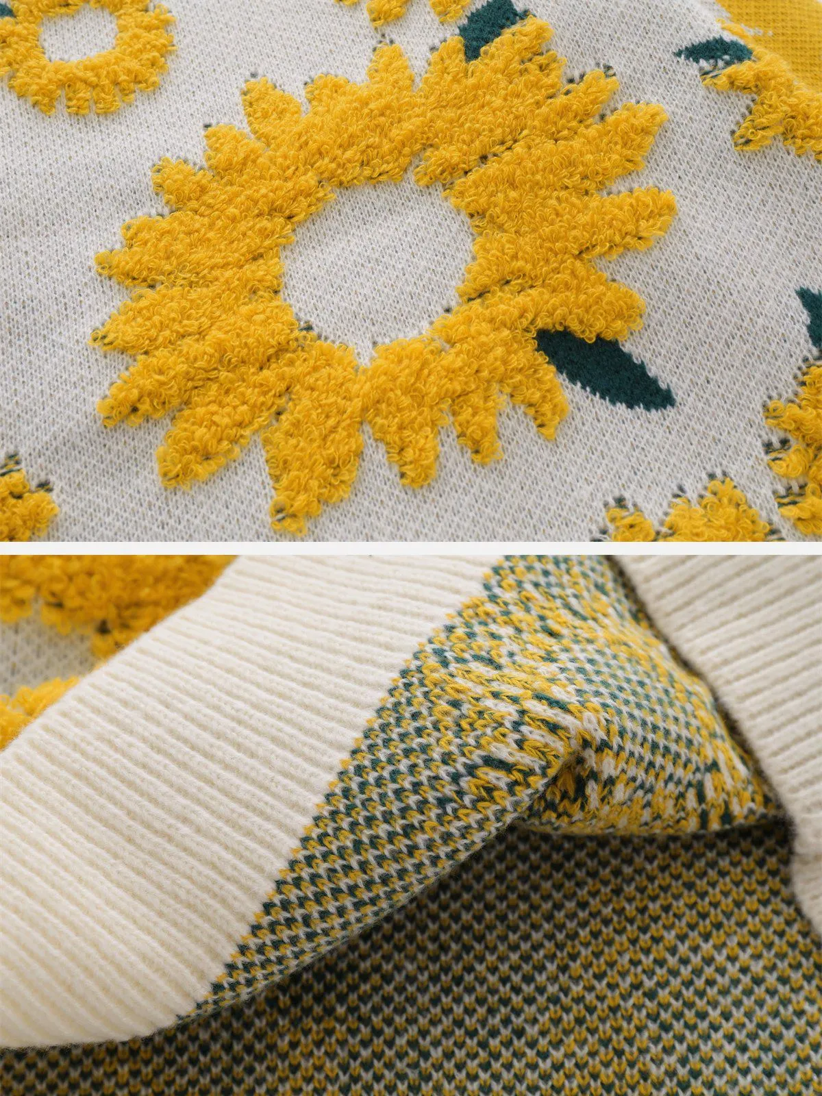 Aelfric Eden Sunflower Flocking Print Sweater @mouninaa
