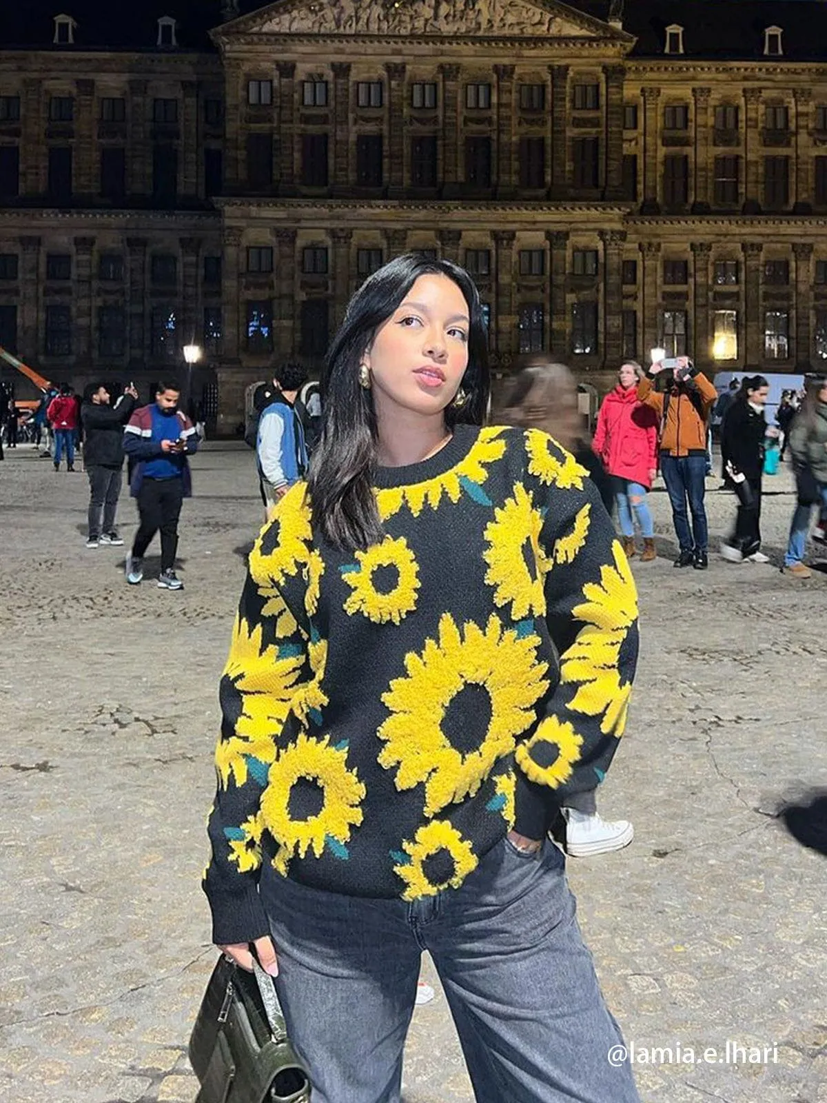 Aelfric Eden Sunflower Flocking Print Sweater @mouninaa