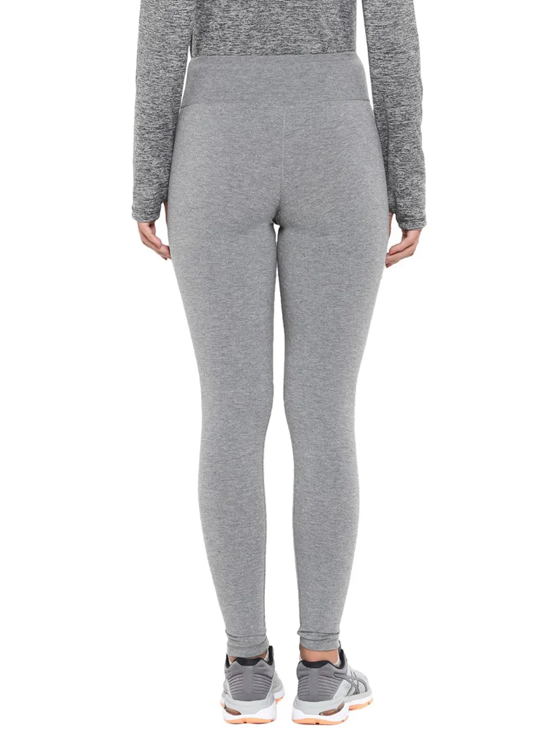 Alcis Women Grey Solid Ankle-Length Leggings