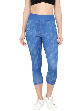 Alcis Women Printed Navy Blue Tights