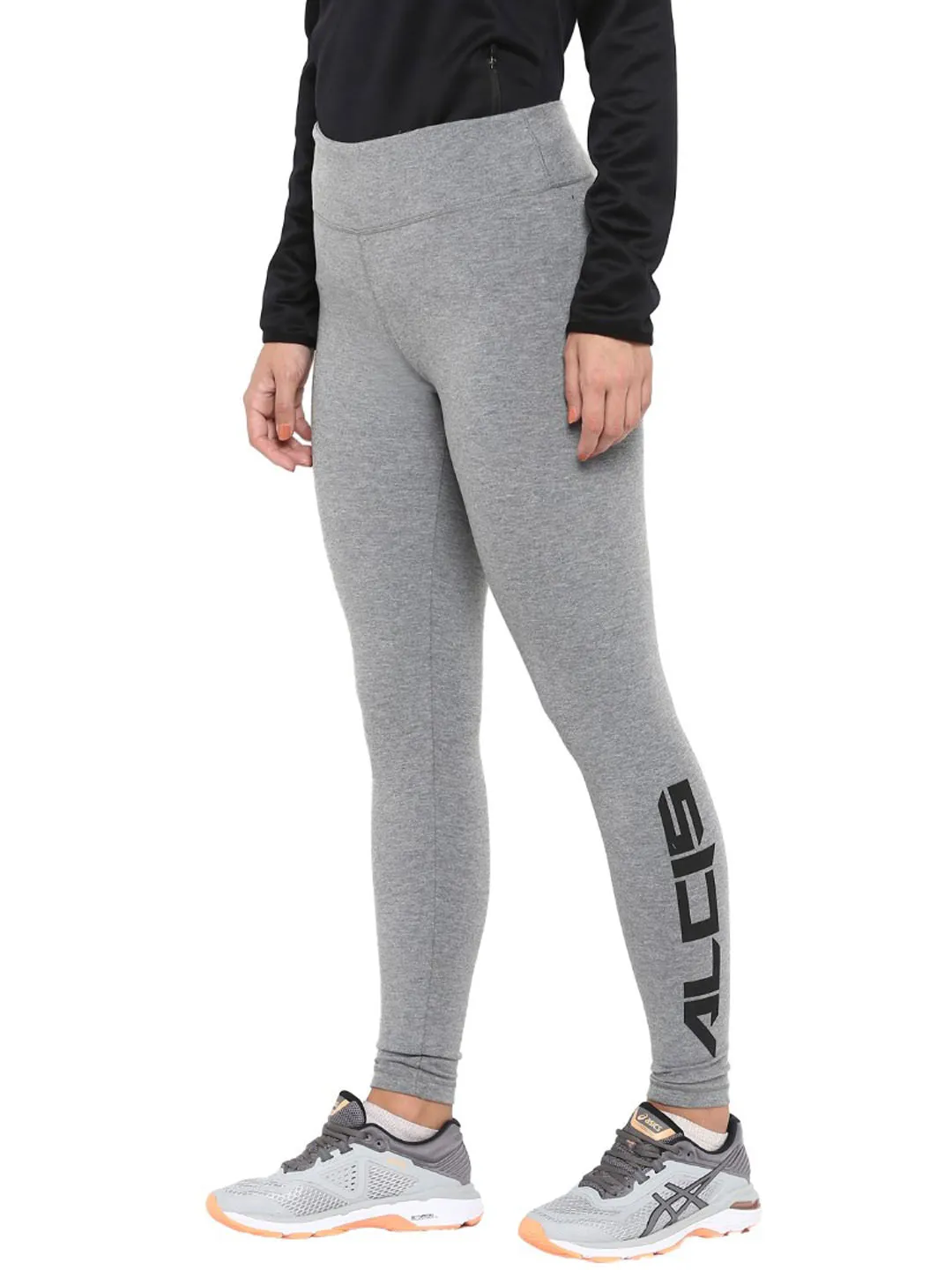 Alcis Women Solid Grey Tights