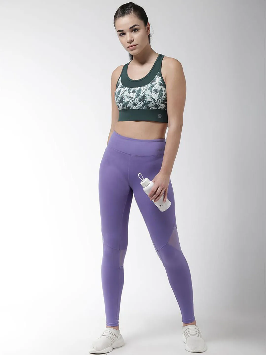 Alcis Women Solid Purple Tights