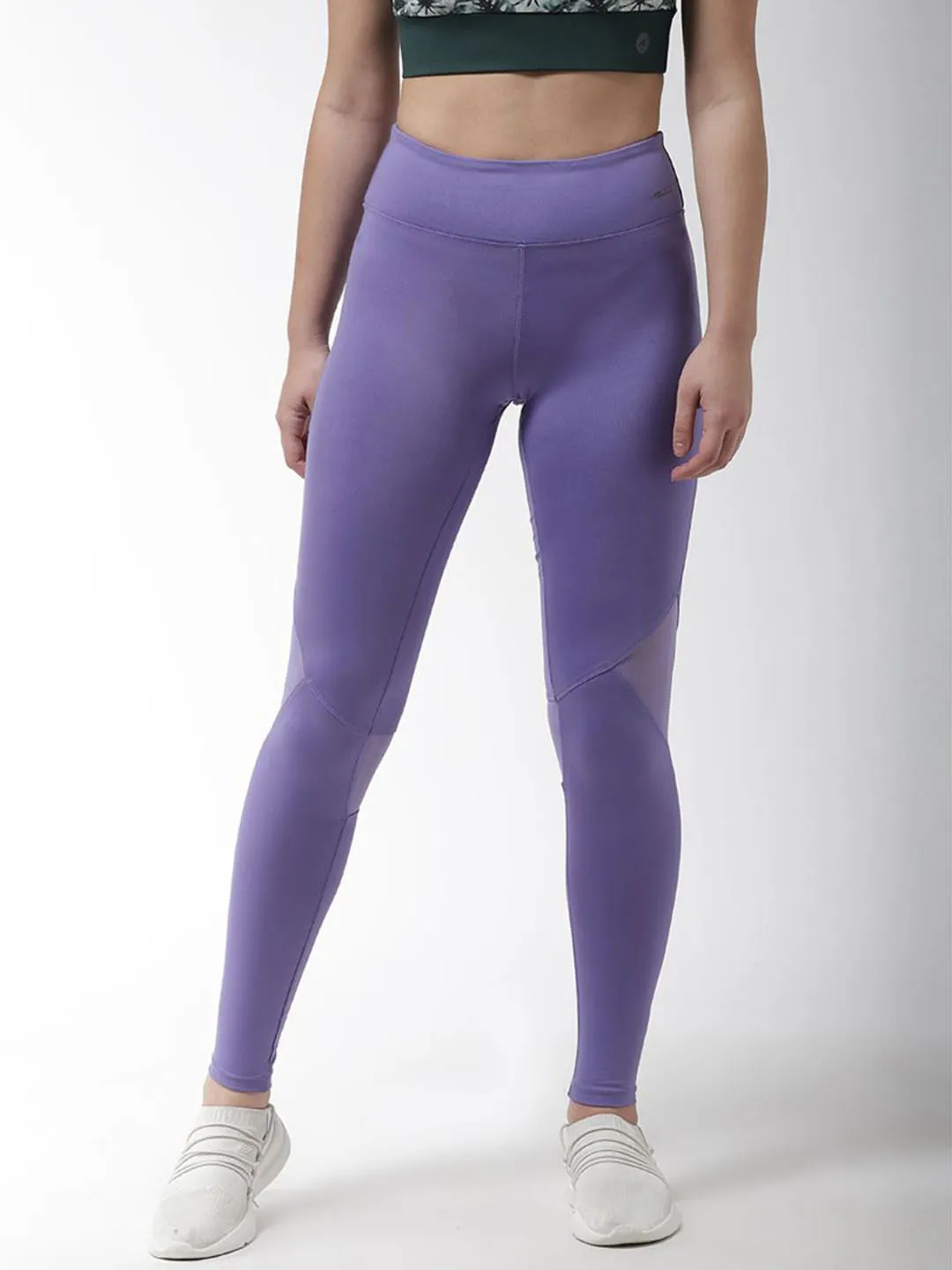 Alcis Women Solid Purple Tights