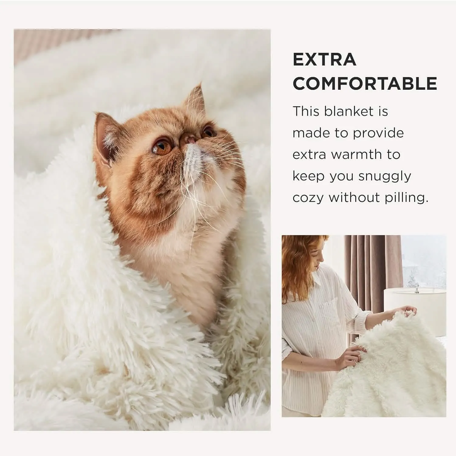 Bedsure Fuzzy Faux Fur Blanket