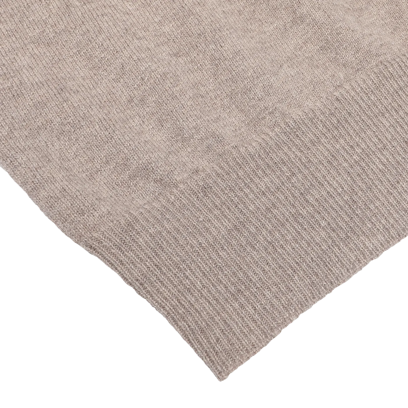 Beige Wool Cashmere 1/4 Zip Sweater