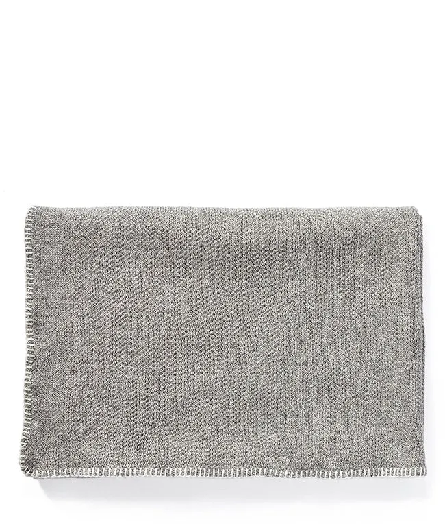 Blanket Stitch Baby Blanket-Natural