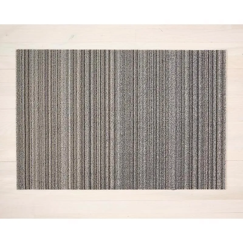 Chilewich 24 in. W X 36 in. L Gray/White Skinny Stripe Polyester/Vinyl Utility Mat
