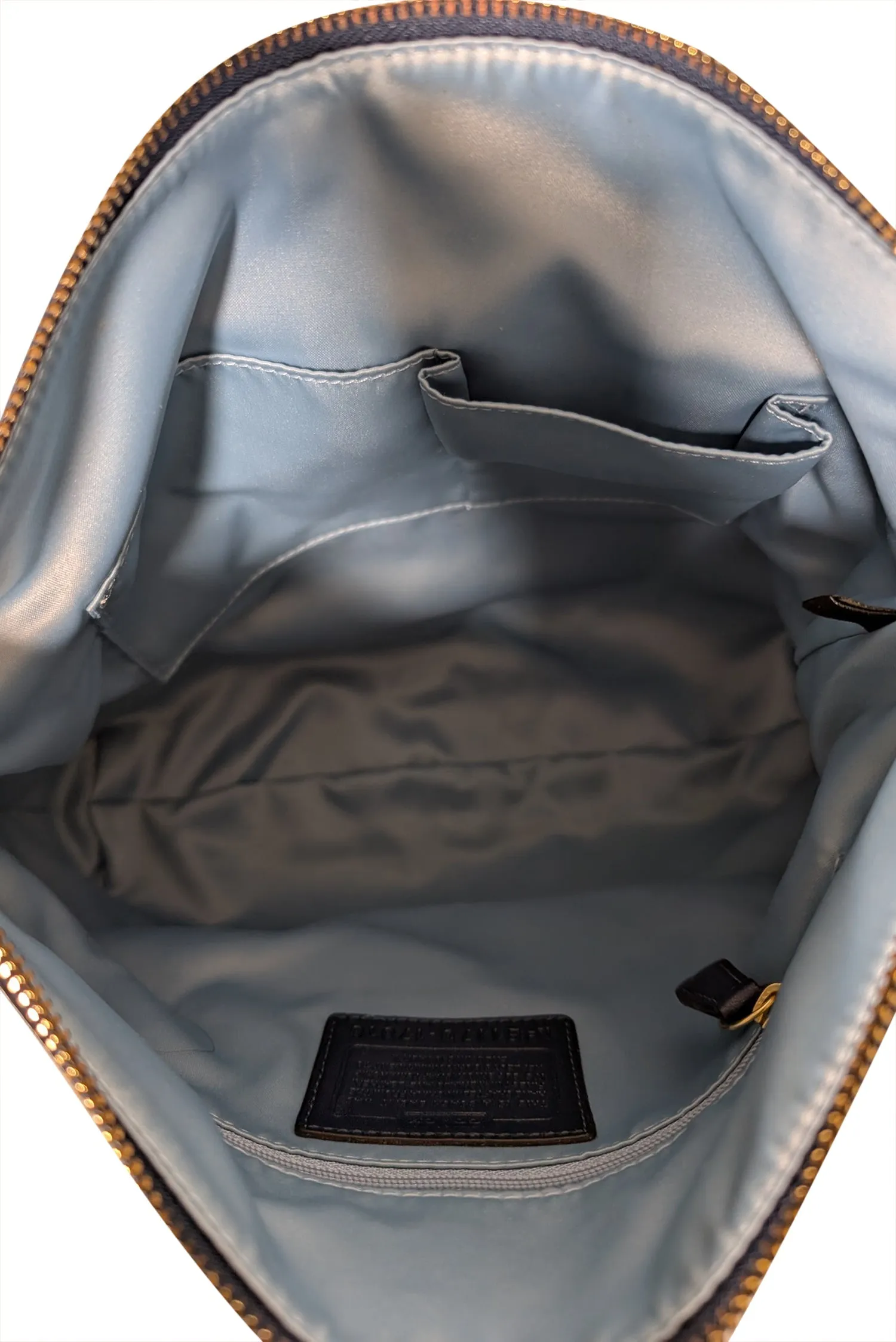 Coach - Navy Blue Leather Hobo Shoulder Bag
