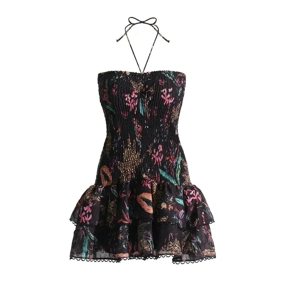 Dress For Women Strapless Sleeveless Off Mini Dresses Female Clothing