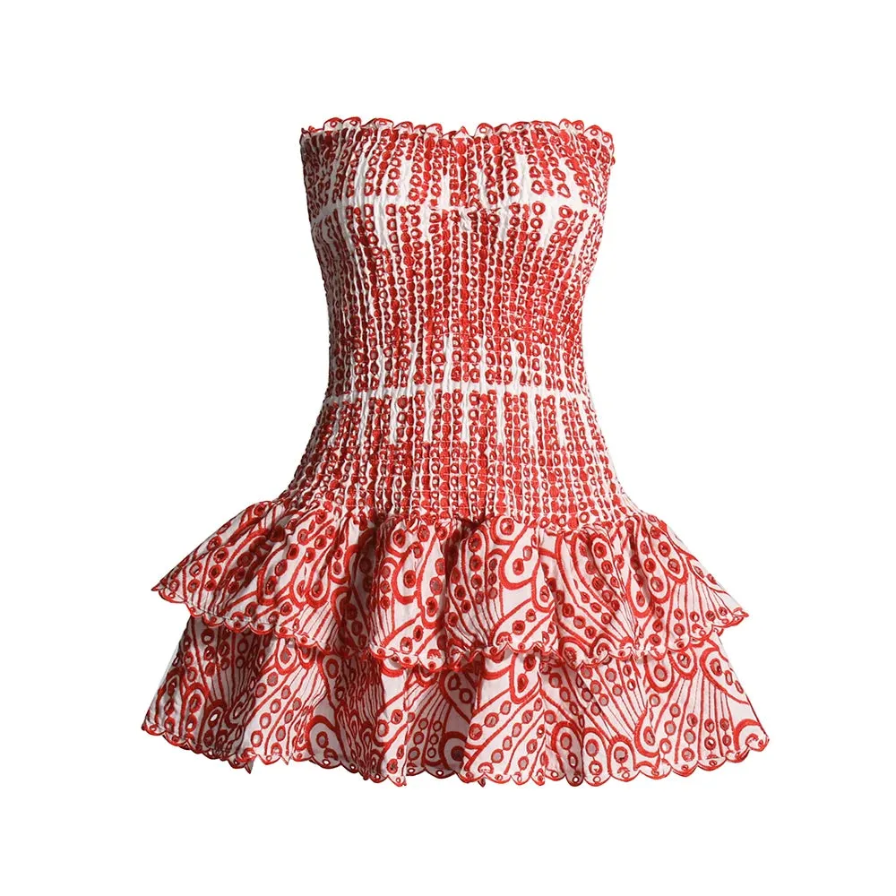 Dress For Women Strapless Sleeveless Off Mini Dresses Female Clothing