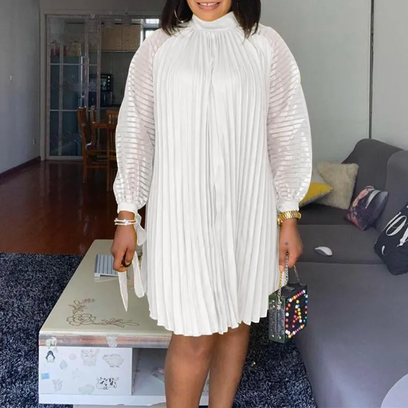 Graduation Gifts See Through Knee-Length Dress 2023 Summer Spring Long Sleeve Dress Women Sundress Sexy Party Vestido Elegant Sundress