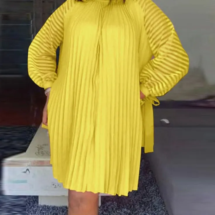Graduation Gifts See Through Knee-Length Dress 2023 Summer Spring Long Sleeve Dress Women Sundress Sexy Party Vestido Elegant Sundress