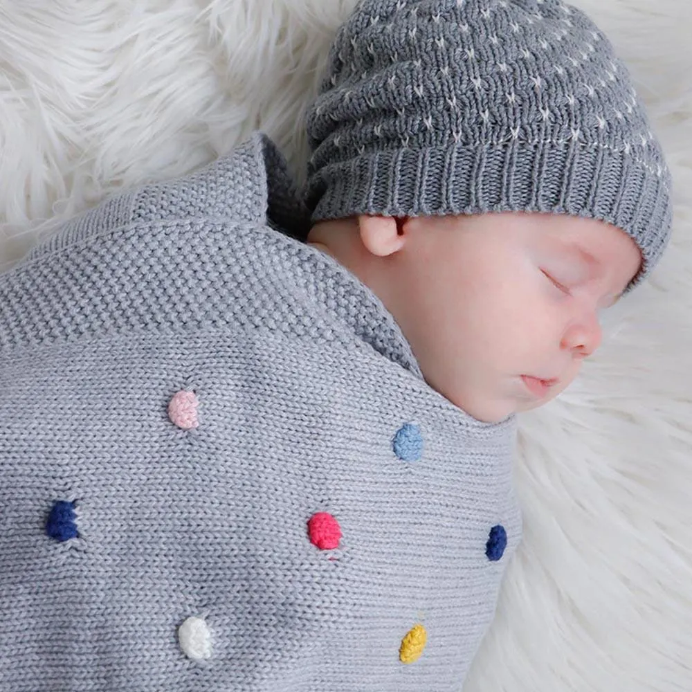 Grey Confetti Premium Cotton Baby Blanket in Gift Box