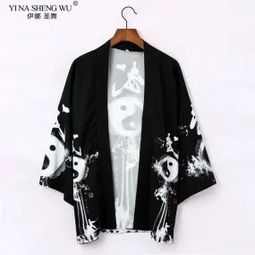 Japanese kimono cardigan men women haori yukata male samurai costume kimono jacket kimono shirt coat yukata haori Chinese robe
