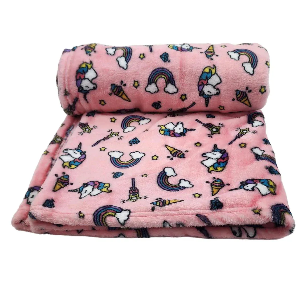 Kids Fleece Blanket in Unicorn