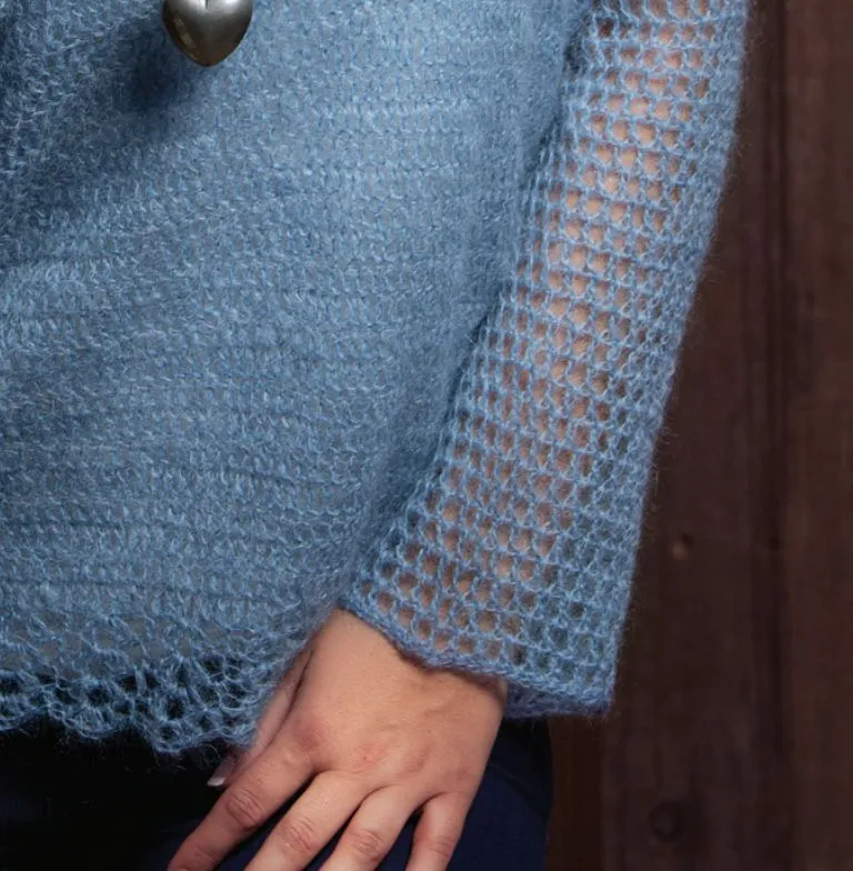 Loose Long-Sleeved Pullover Crochet Pattern (AE - 6006)