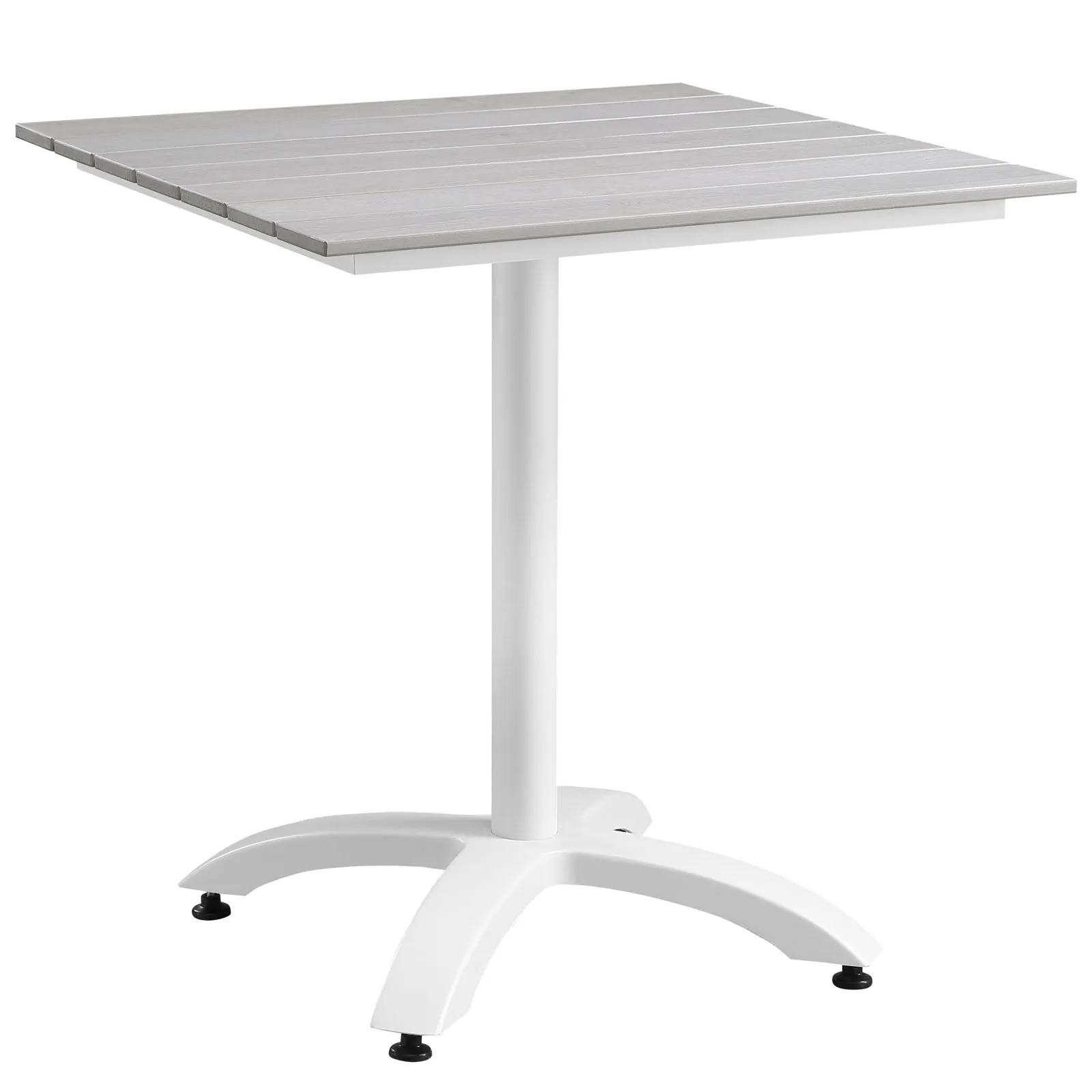 Maine 5 Piece Outdoor Patio Dining Set White Light Gray EEI-1761-WHI-LGR-SET