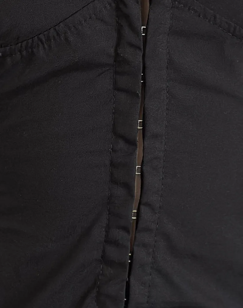 Miken Halterneck Vest Top in Black