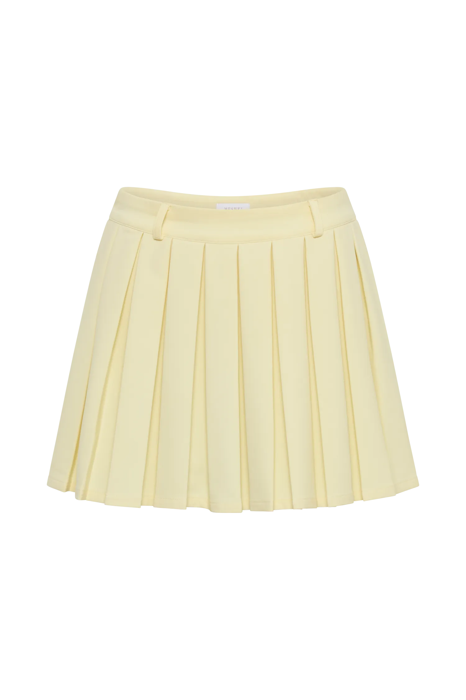 Mura Pleated Mini Skirt - Lemon