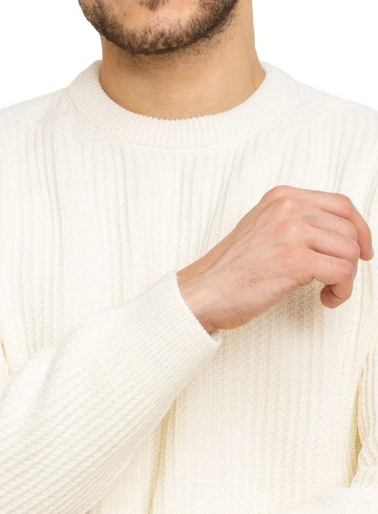 Off White-Design 00145 BS-Round Pullover