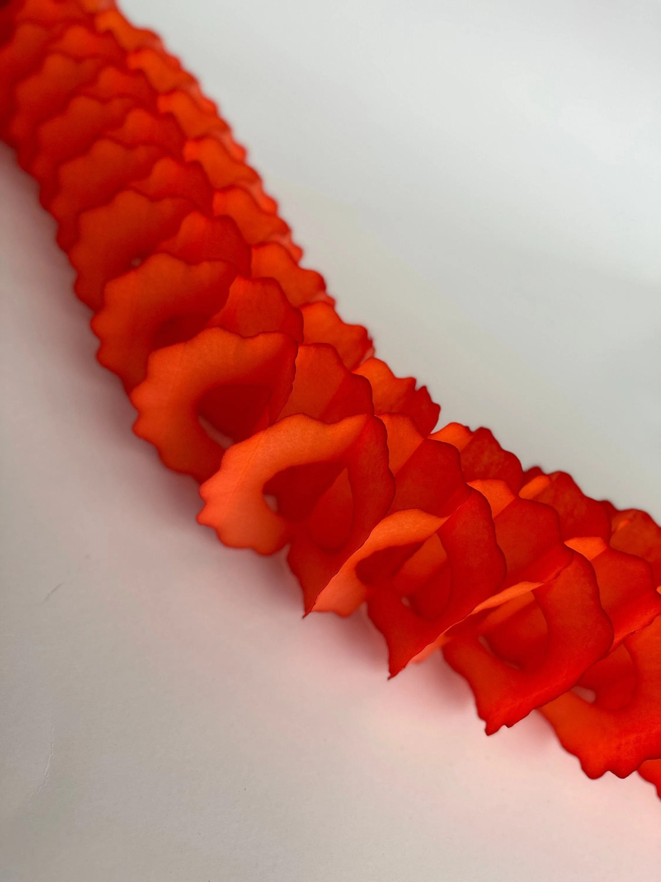 Orange  Classic vintage Paper Garlands - set of 3 -  142 " /  360cm - reusable