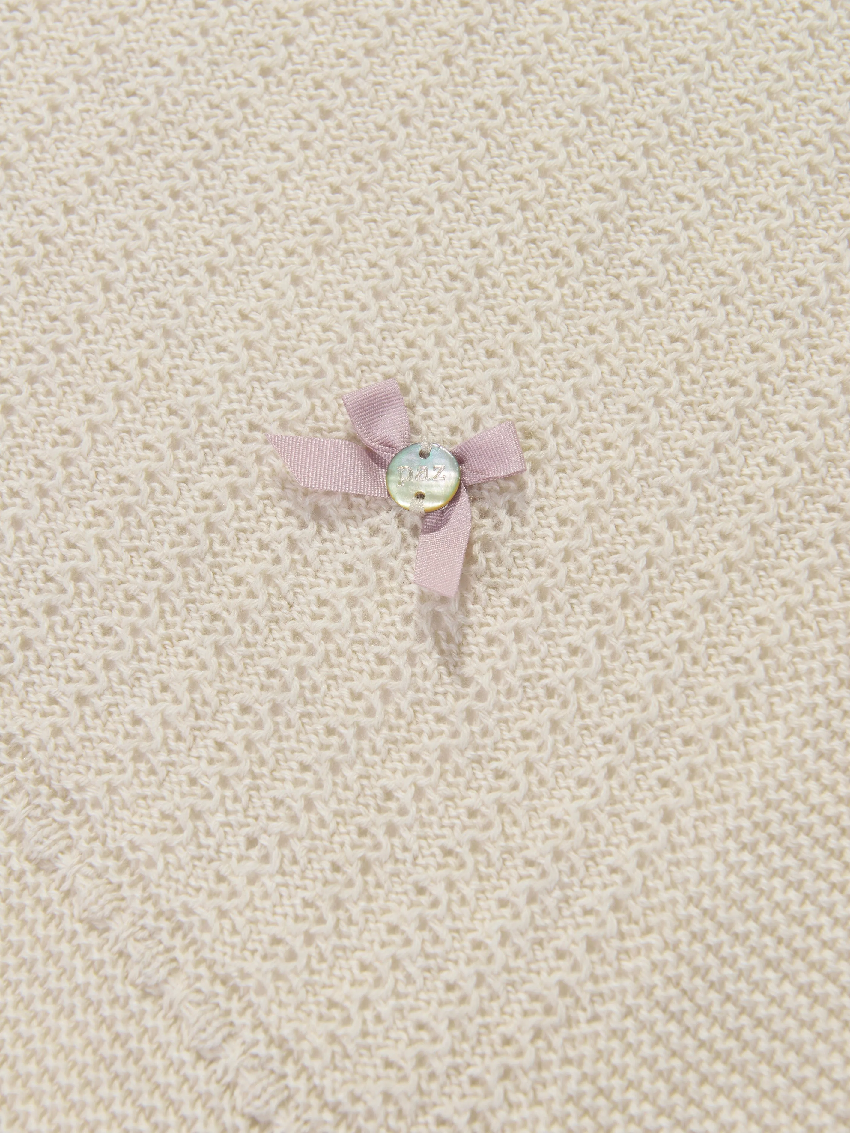 Paz Rodriguez Baby Girls Knitted Shawl in Pink