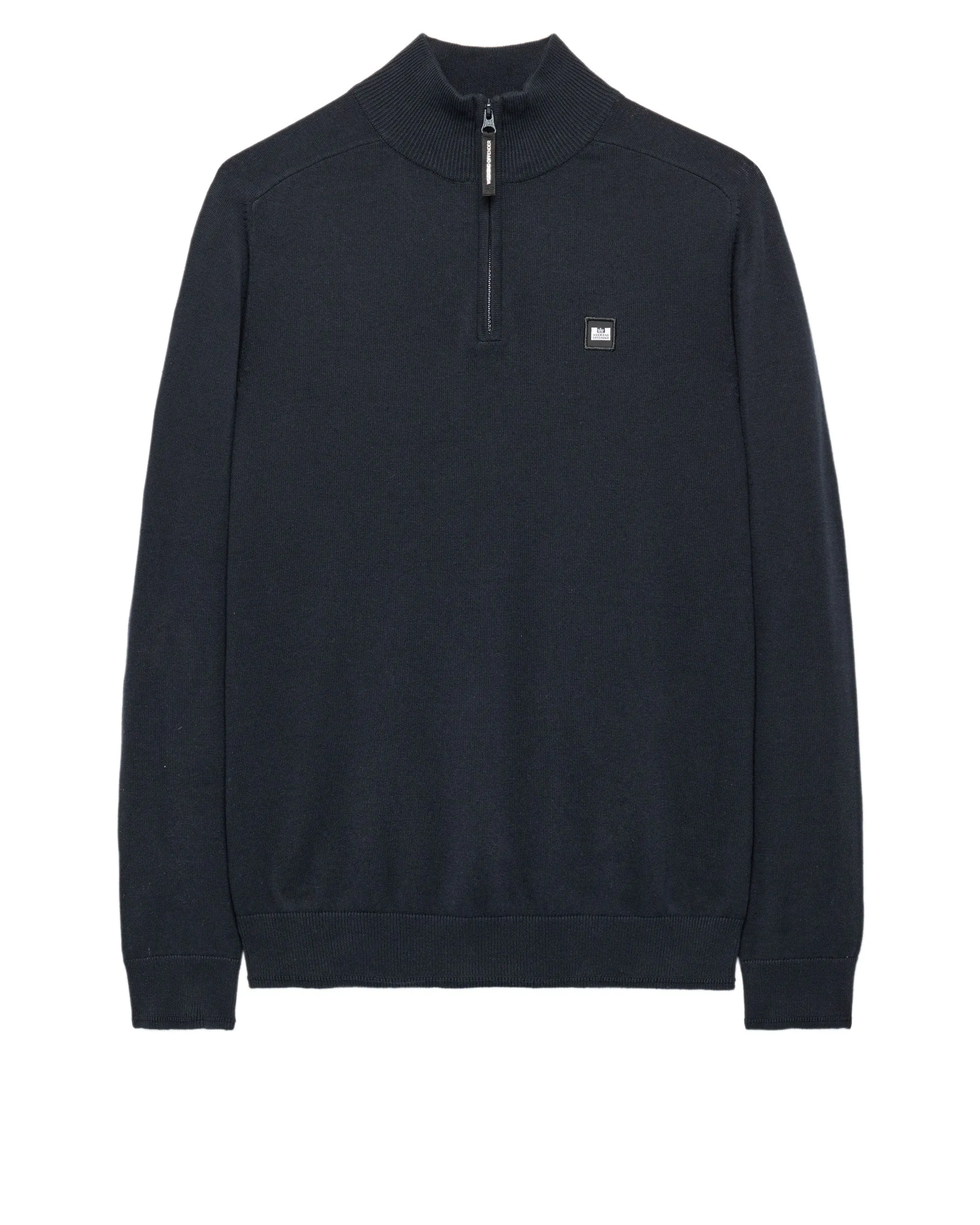 Pierre Knitted Quarter Zip Sweater Navy