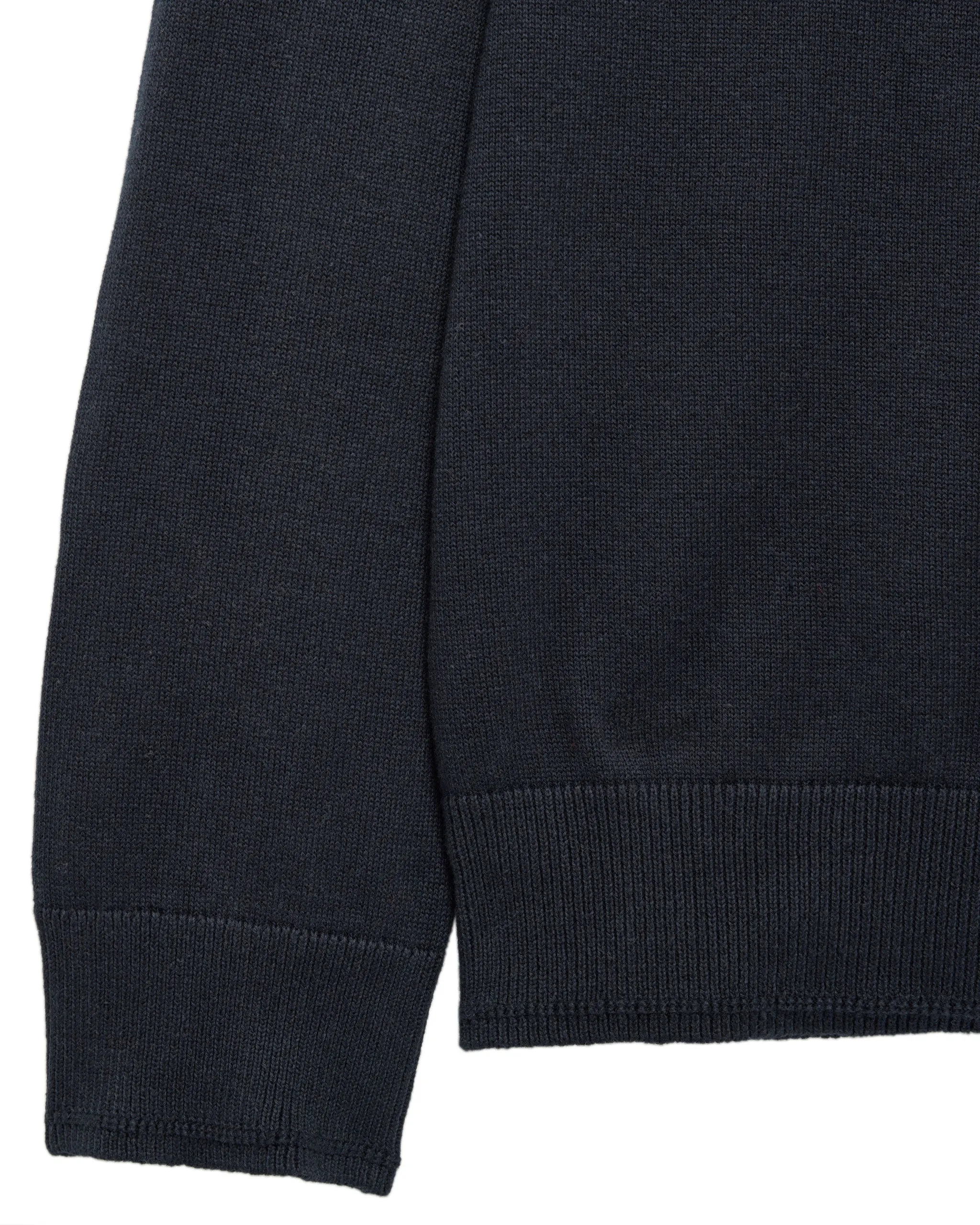 Pierre Knitted Quarter Zip Sweater Navy