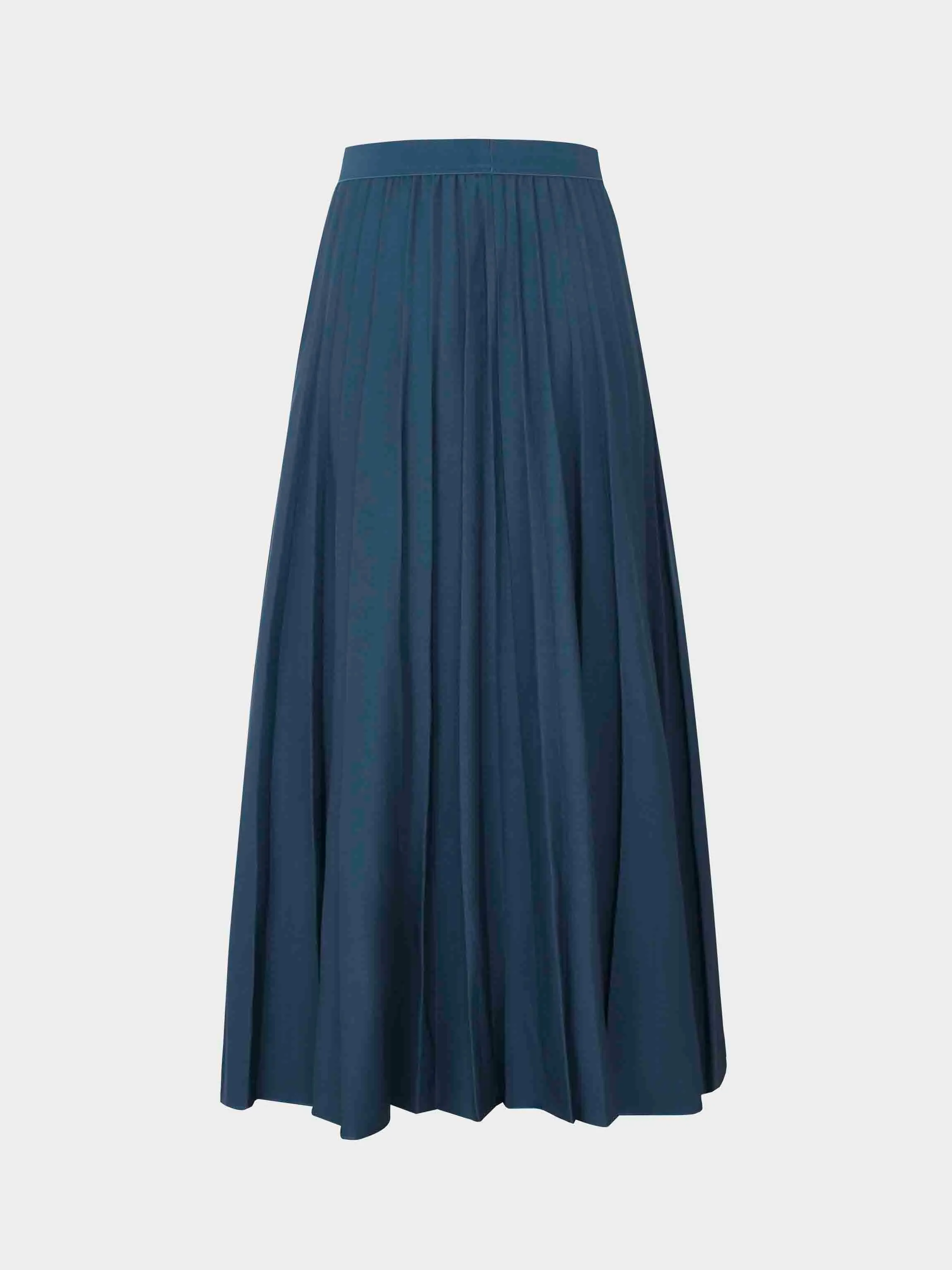 Pleated Skirt 37"-Mallard Blue