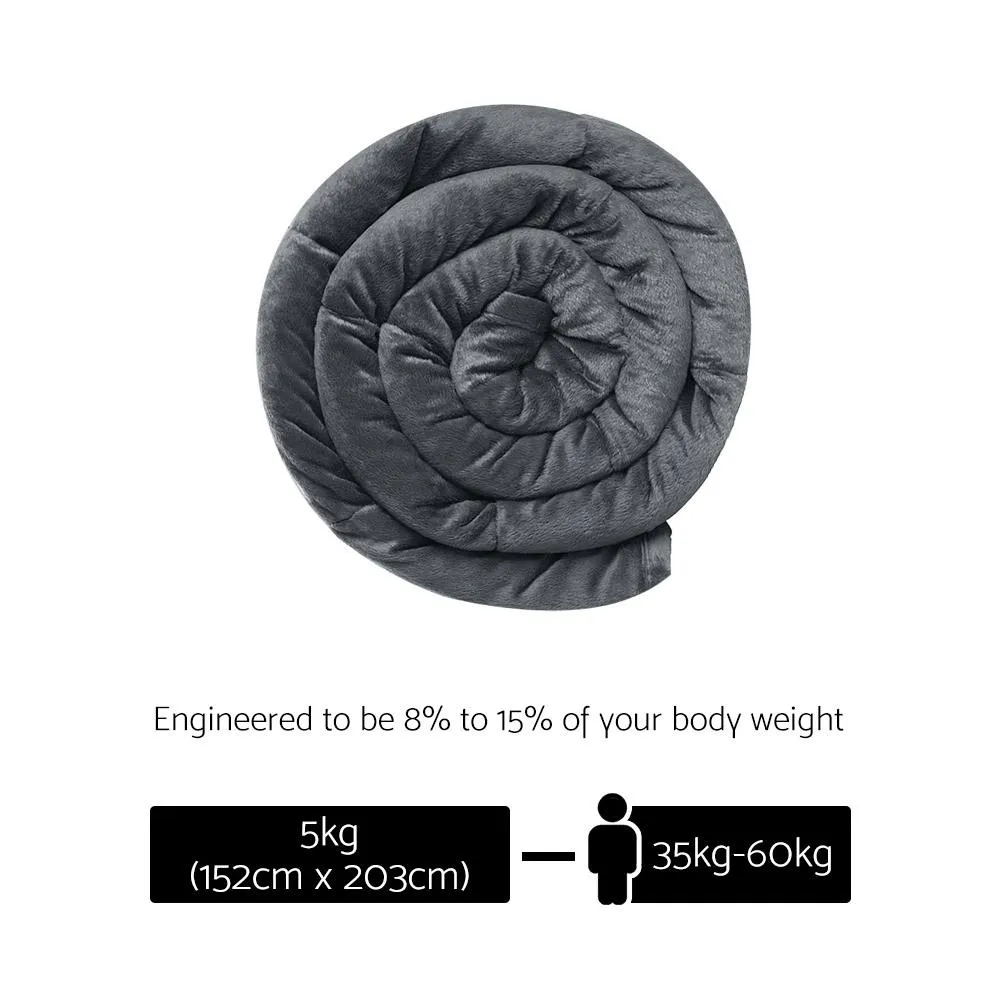 Plush Weighted Calming Blanket 5KG Dark Grey
