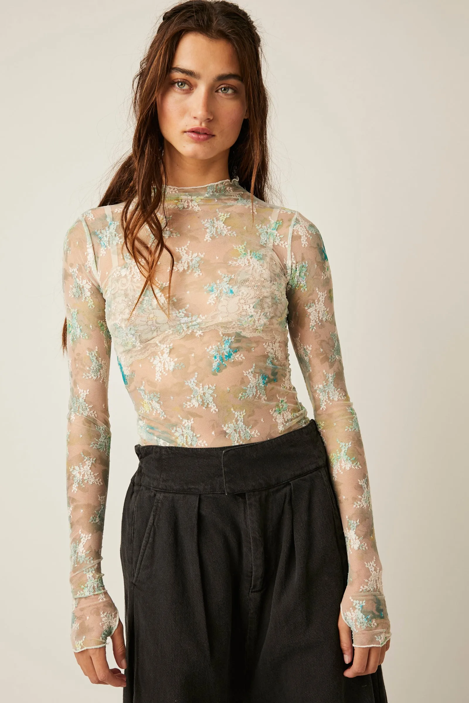 Printed Lady Lux Layering Top Tea Combo