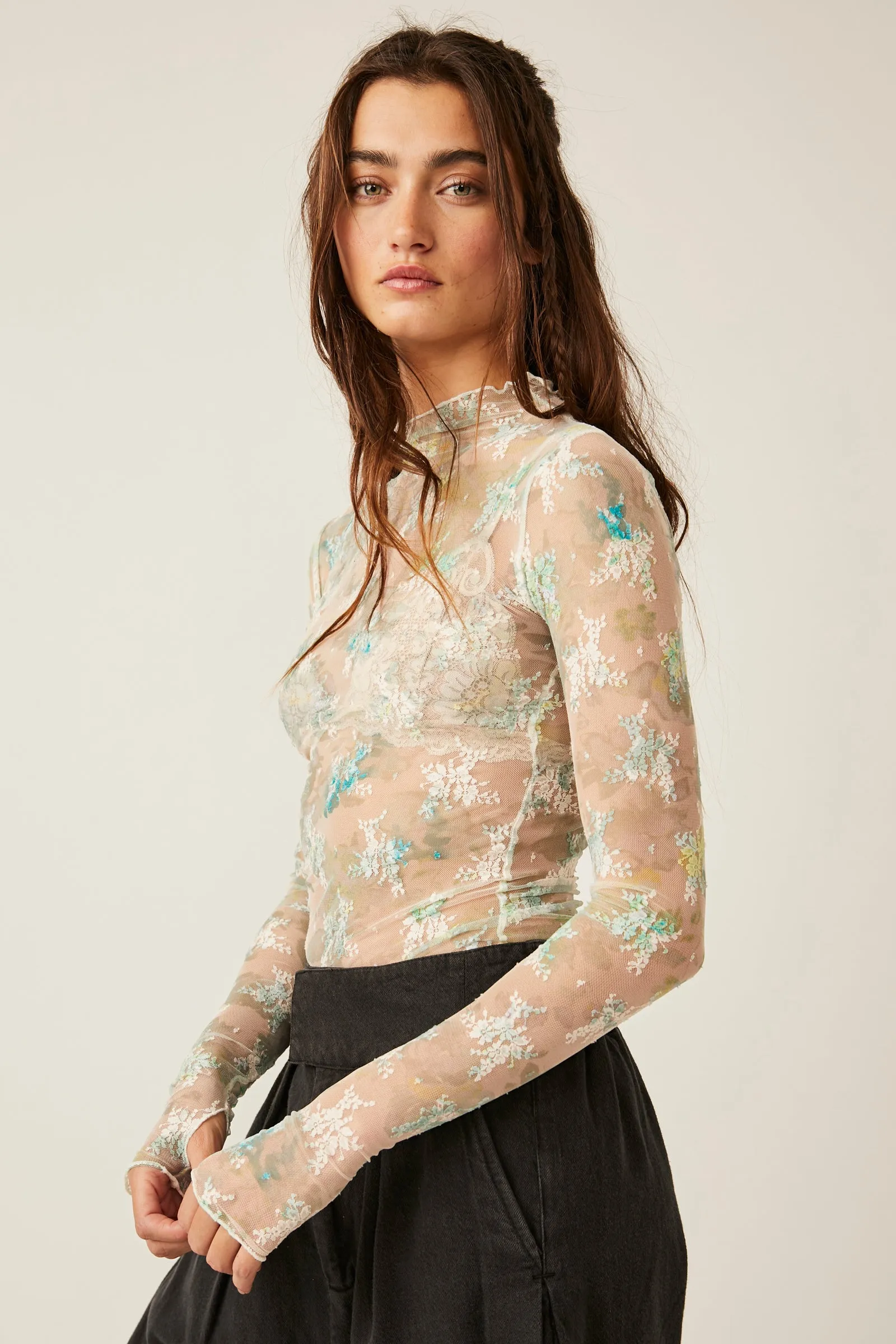 Printed Lady Lux Layering Top Tea Combo