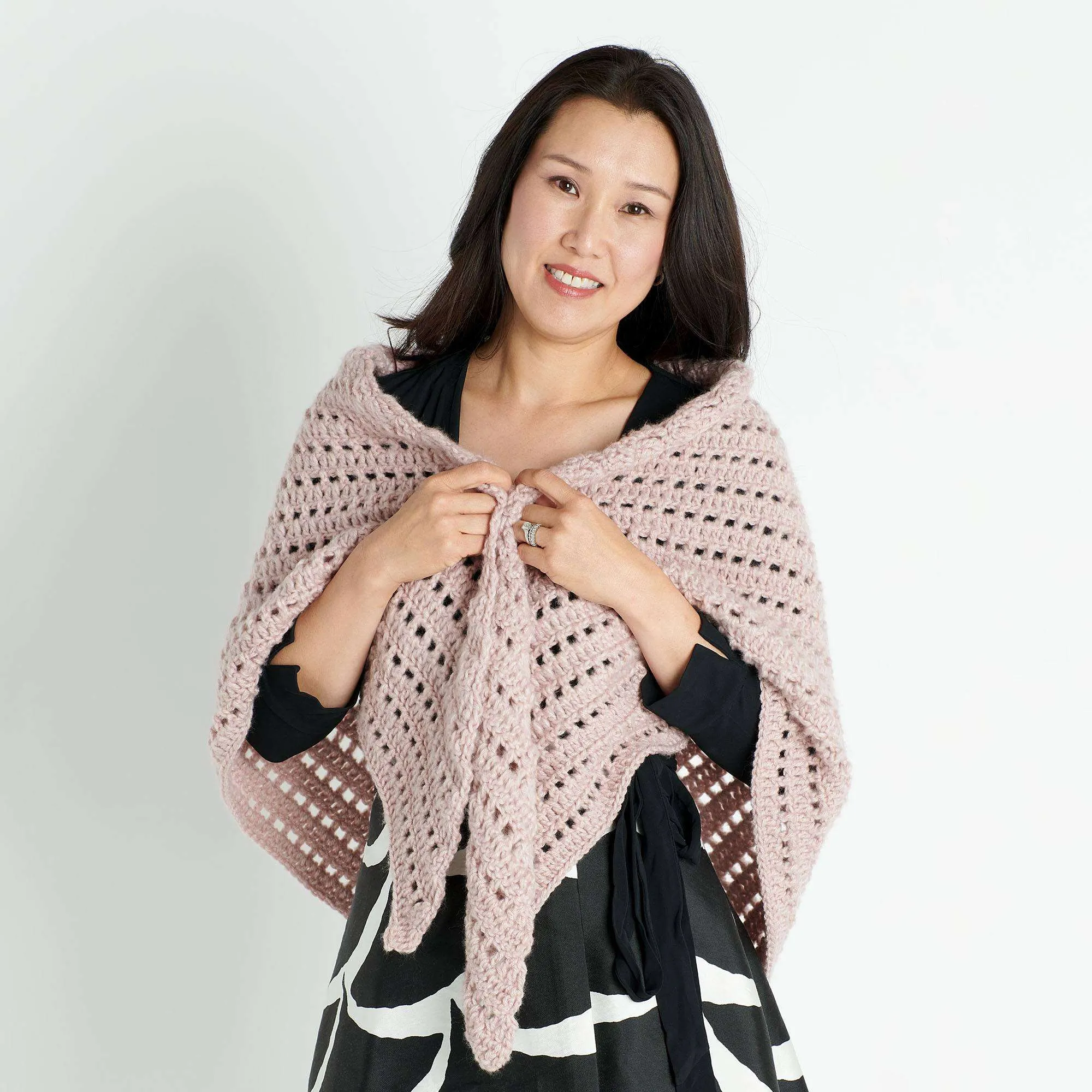 Red Heart Easy Crochet Triangle Shawl