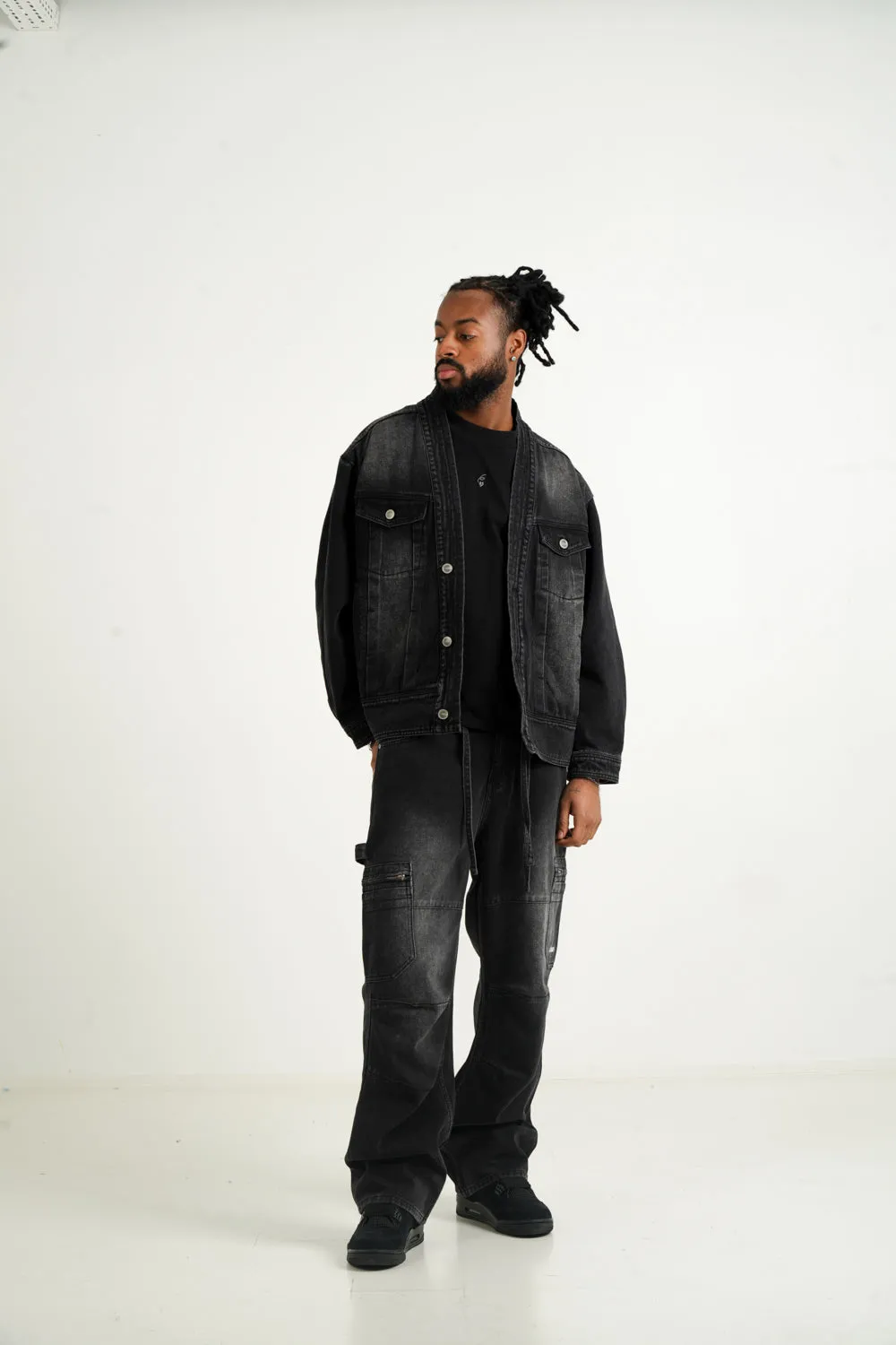 Sixth June Kimono Denim Jacket 25761-BLAC