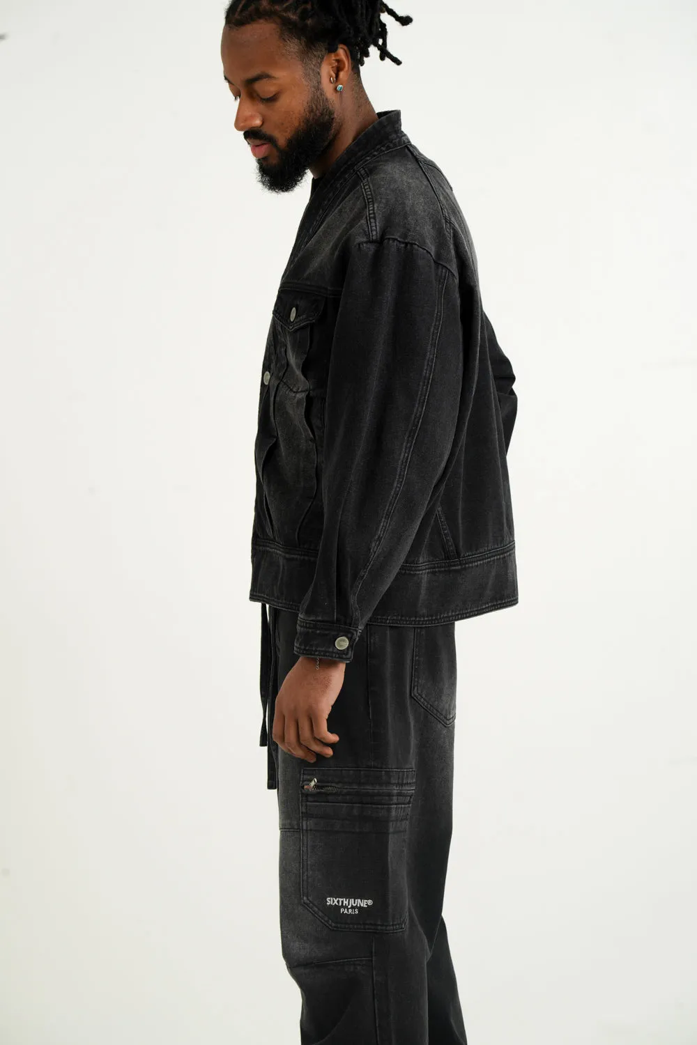 Sixth June Kimono Denim Jacket 25761-BLAC