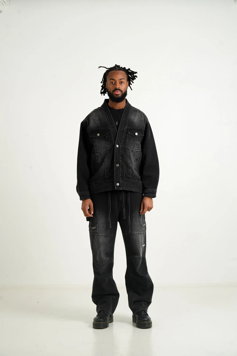 Sixth June Kimono Denim Jacket 25761-BLAC