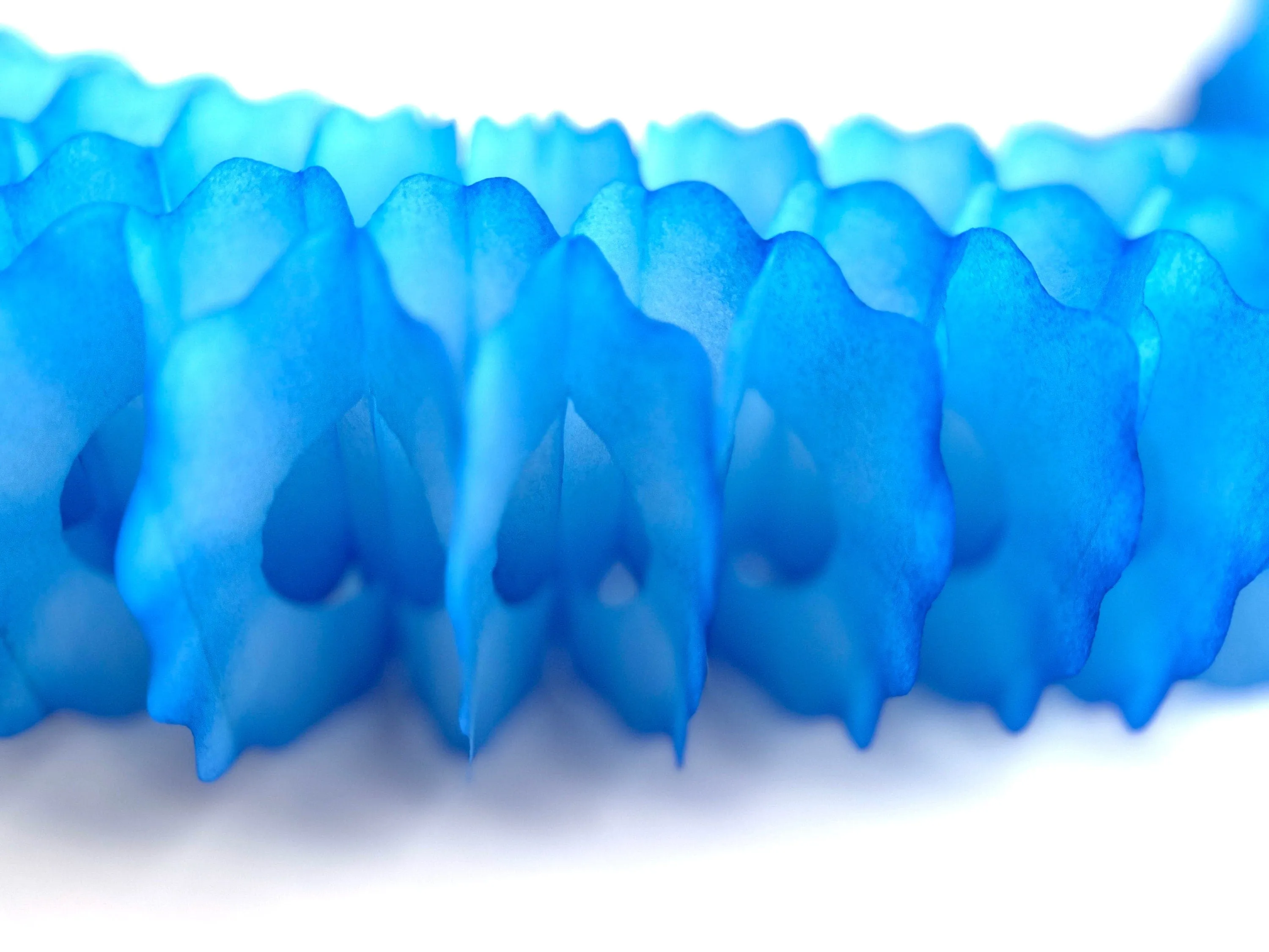 Sky blue Classic vintage Paper Garlands - set of 3 -  142 " /  360cm - reusable