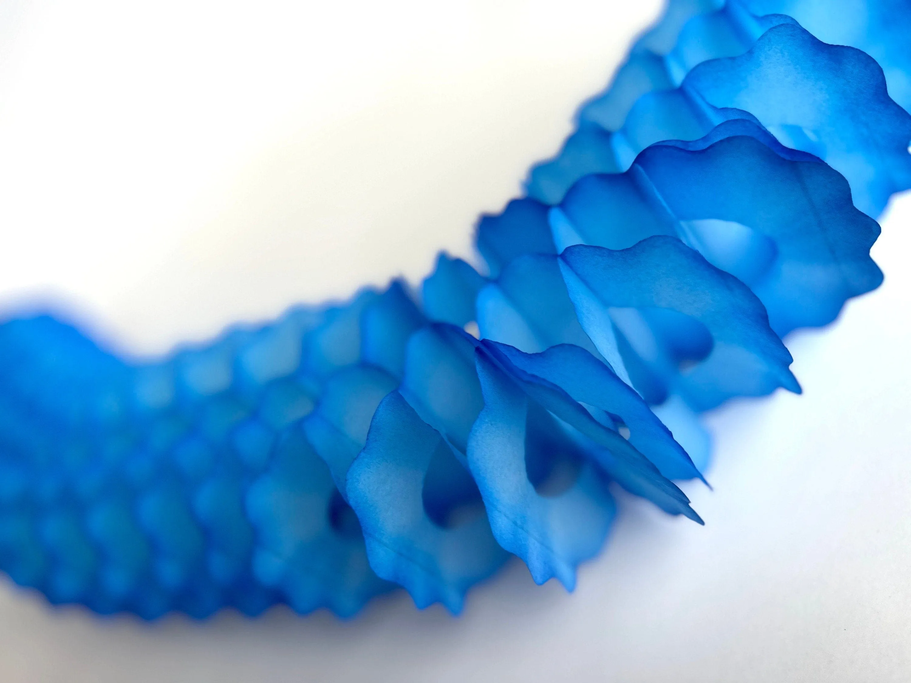 Sky blue Classic vintage Paper Garlands - set of 3 -  142 " /  360cm - reusable