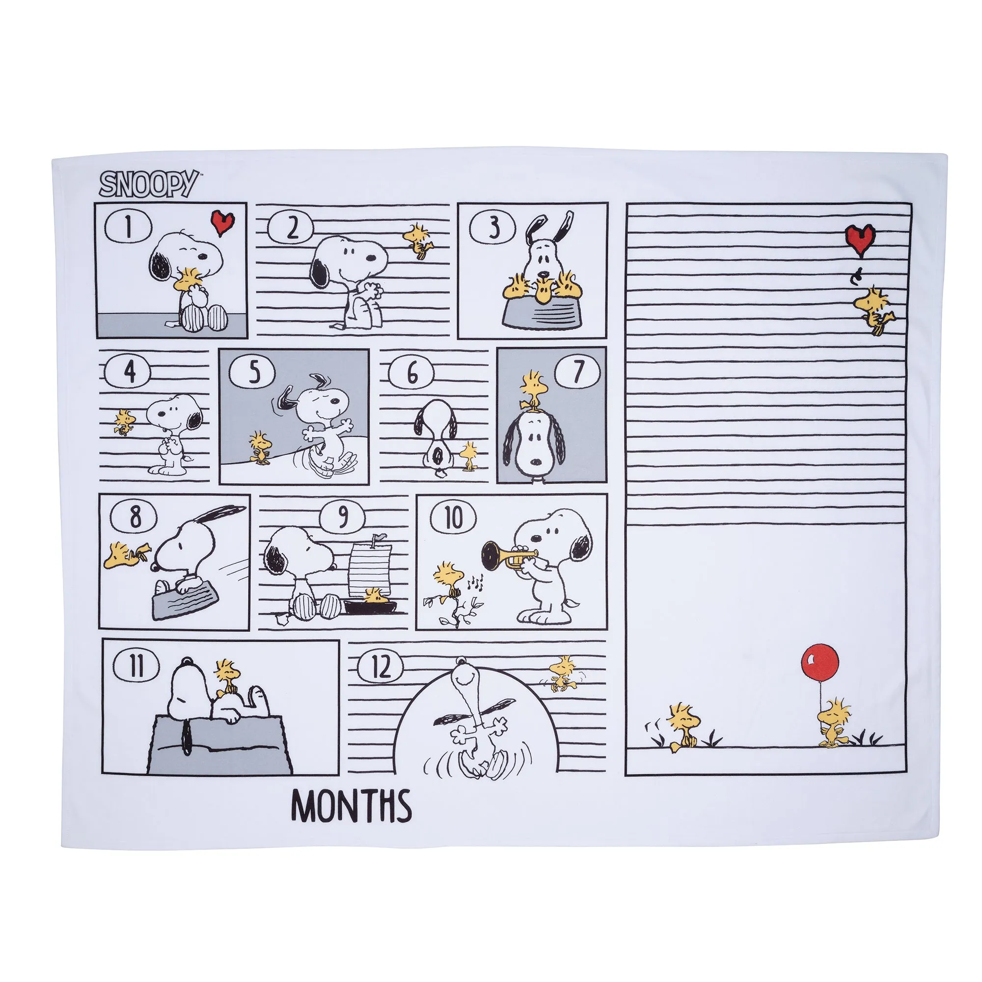 Snoopy Milestone Baby Blanket