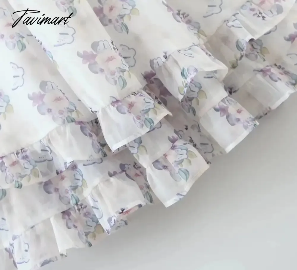 Tavimart Off Shoulder Sexy Elegant Party Dress Women Indie Folk Lavender Floral Print Dress