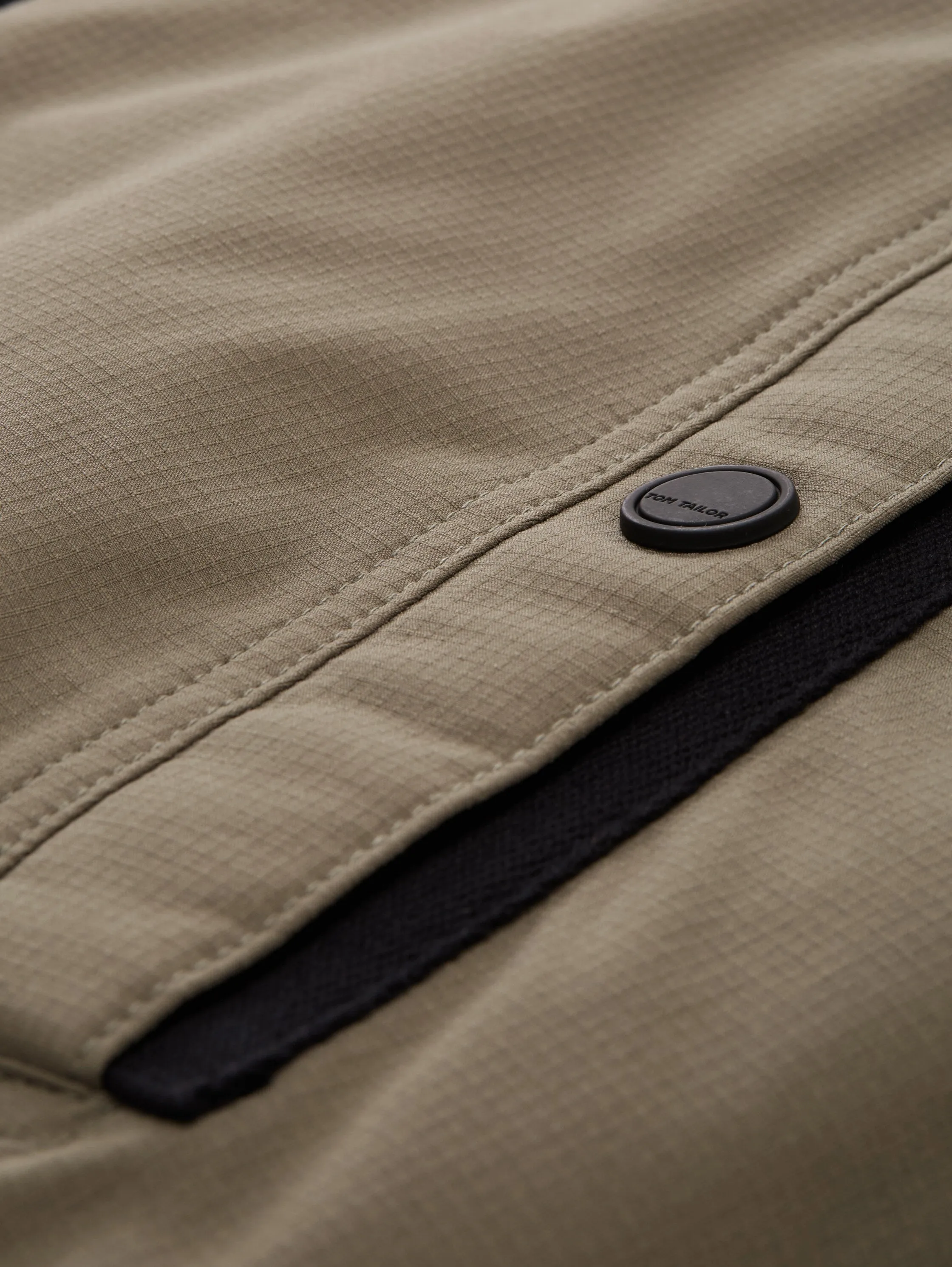 Tom Tailor Smokey Olive Green Jacket With A Detachable Hood