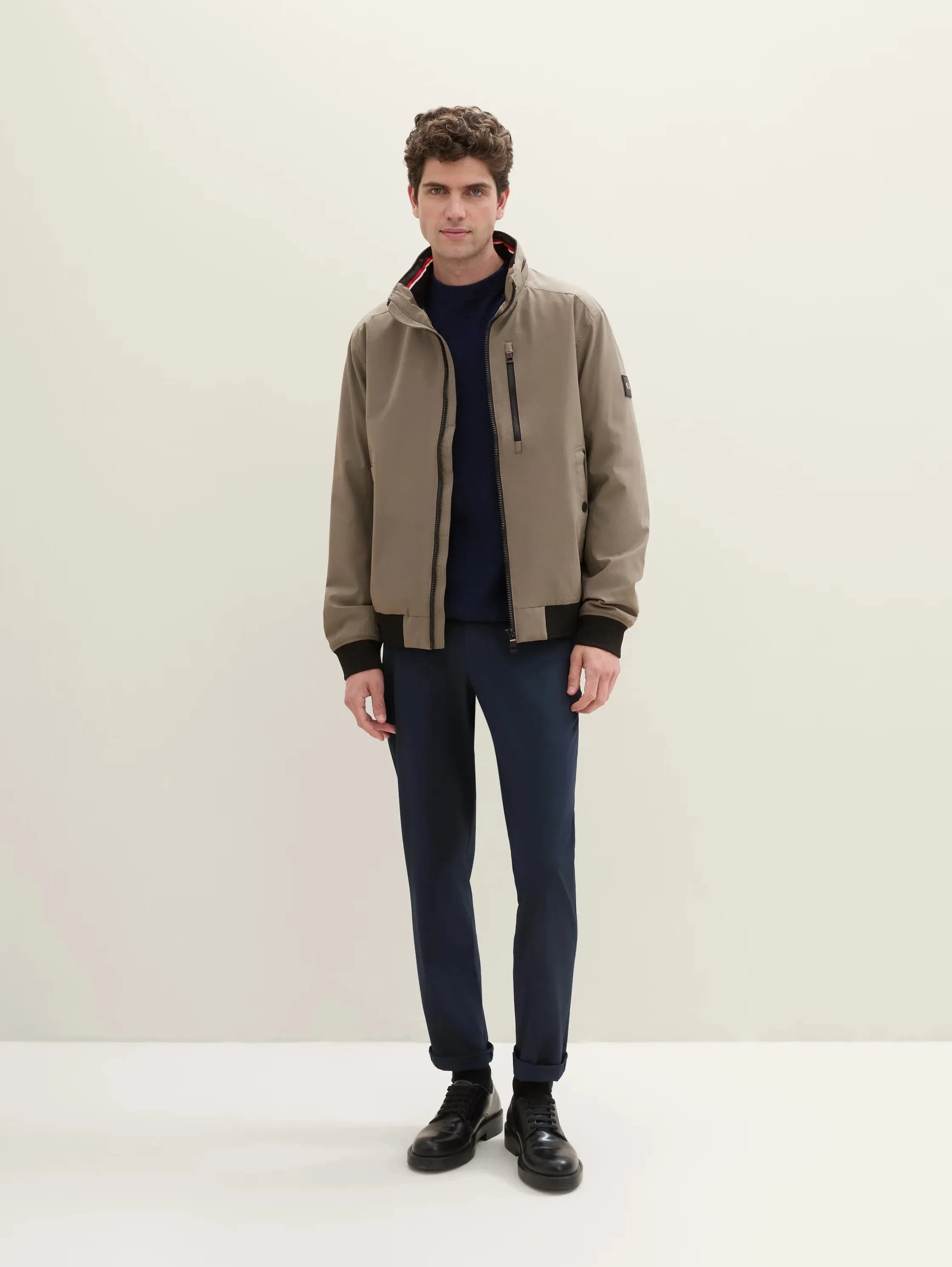 Tom Tailor Smokey Olive Green Jacket With A Detachable Hood