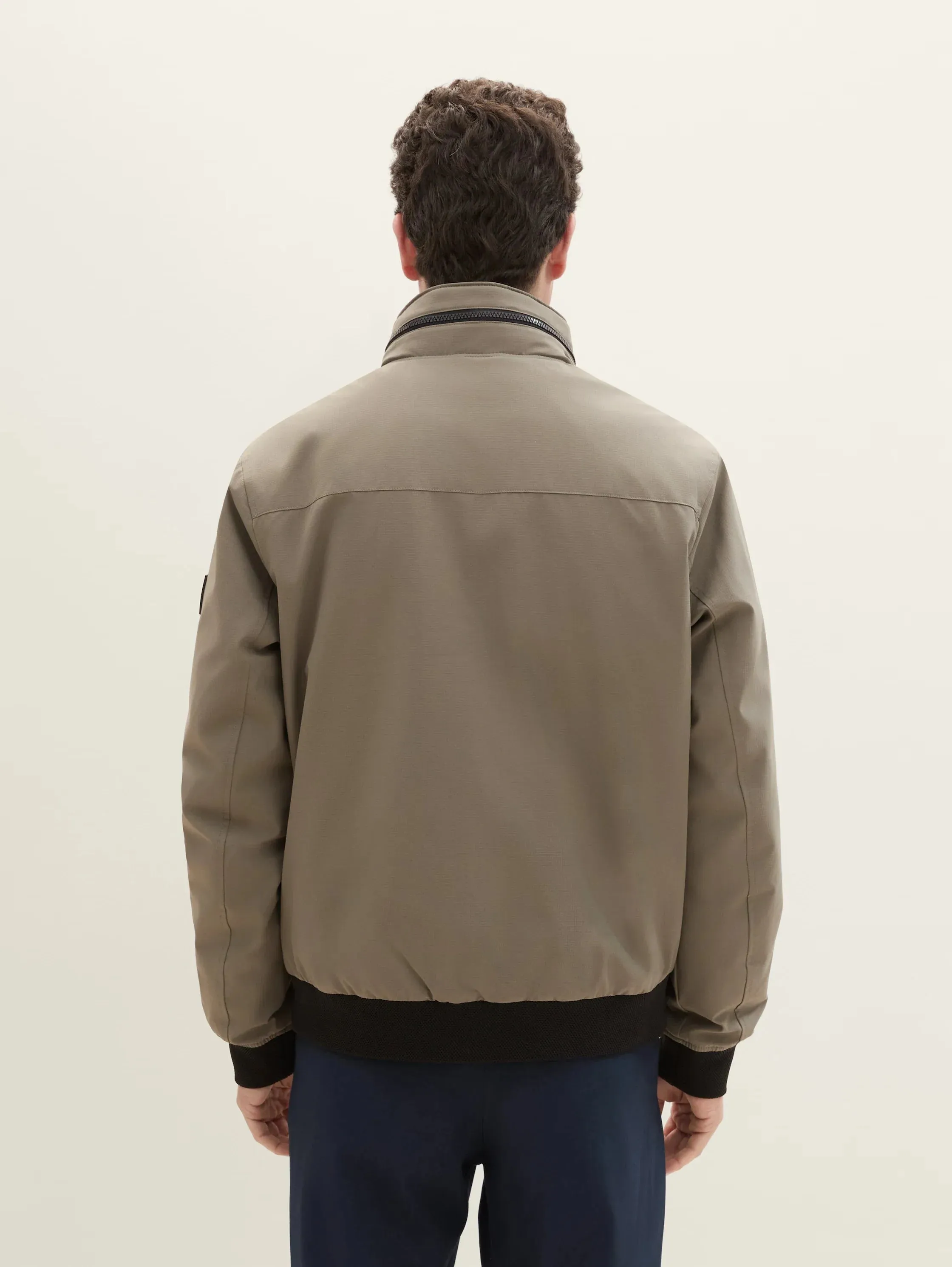 Tom Tailor Smokey Olive Green Jacket With A Detachable Hood