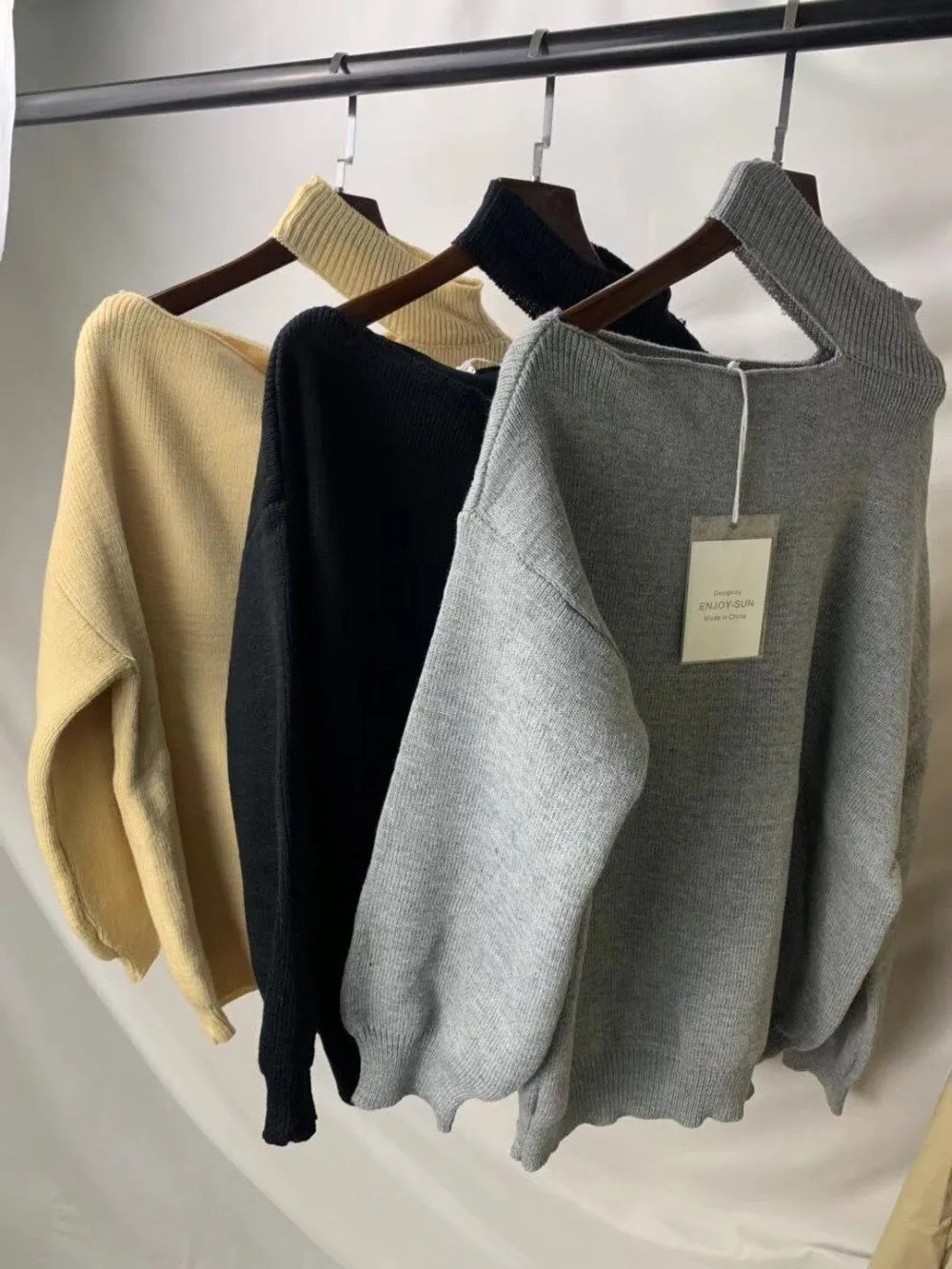 Winter Loose Autumn Elegant Knitted Warm Pullover Long Sleeve